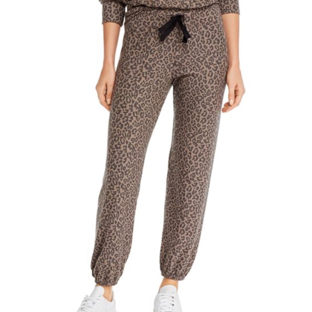 Sundry Leopard Print Joggers
